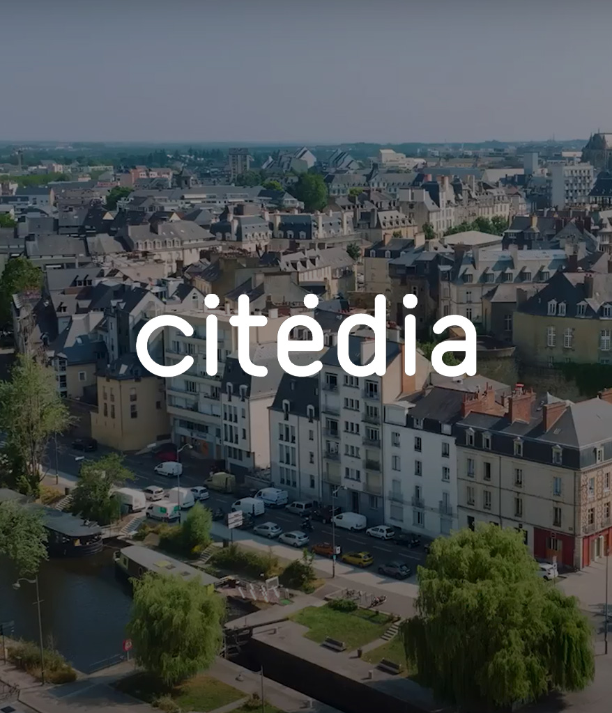 Vue de Rennes avec le logo Citédia un client de We Feel Good