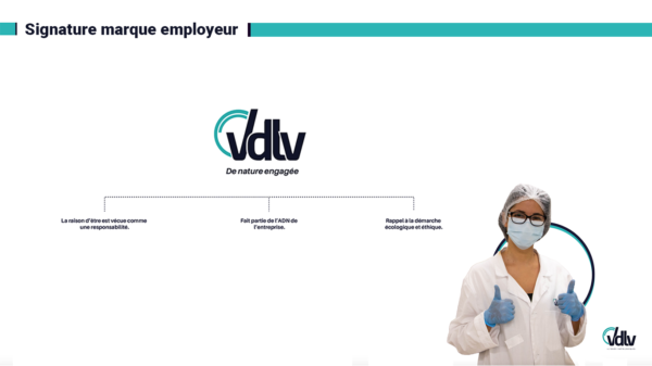 Un diapositive du brandbook de VDLV un client We Feel Good