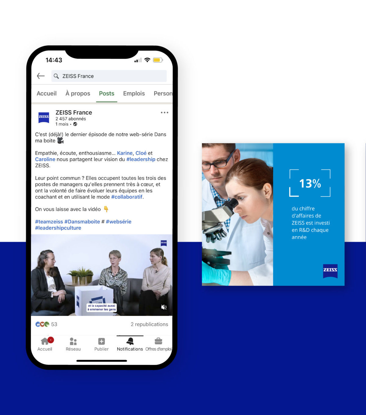Post Facebook pour le client Zeiss